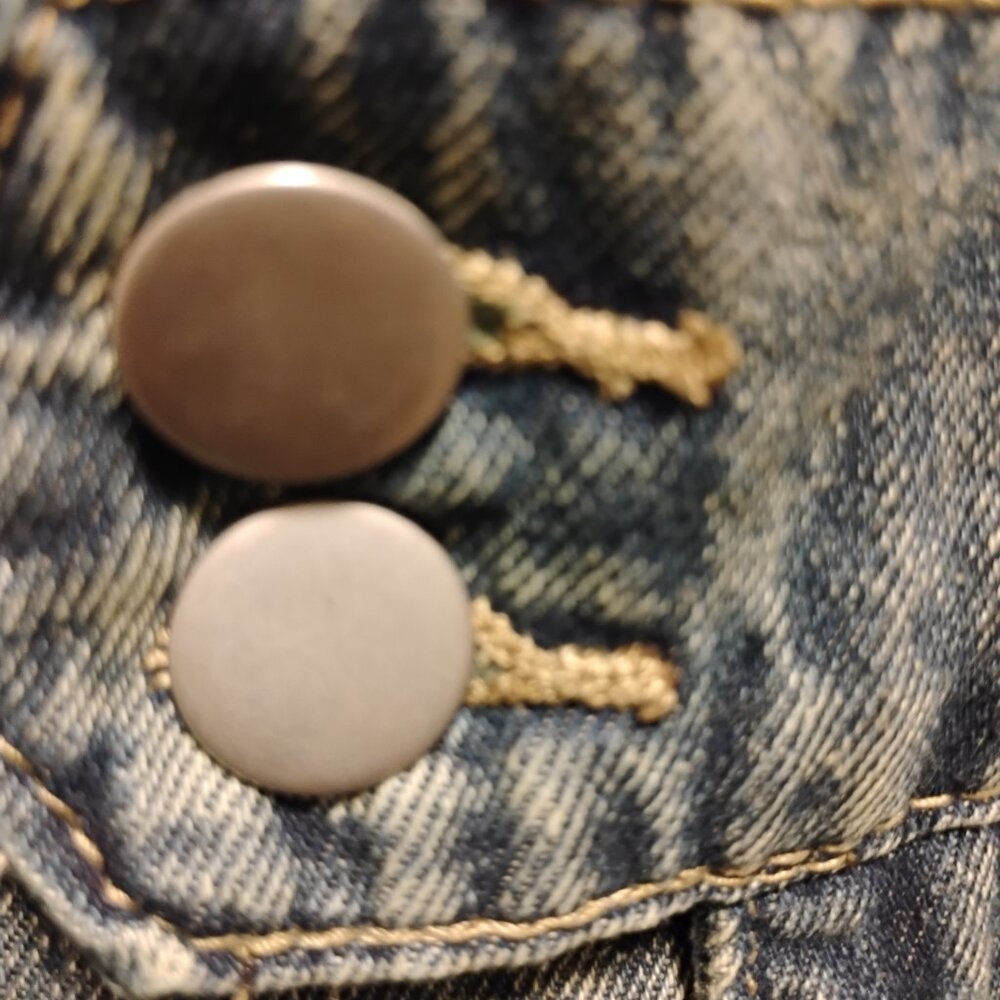 Shein Plus Size Casual Daily Distressed Wide Leg Jeans with Slant Pockets Sz. 1X - Picture 12 of 16